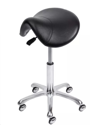 Picture of Groom Professional Saddle Stool Black With Non-Clog Wheels